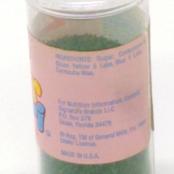 Betty Crocker 1980s Sprinkle Jar Green Sugar General Mills Contents Unusable VTG - Picture 4 of 6